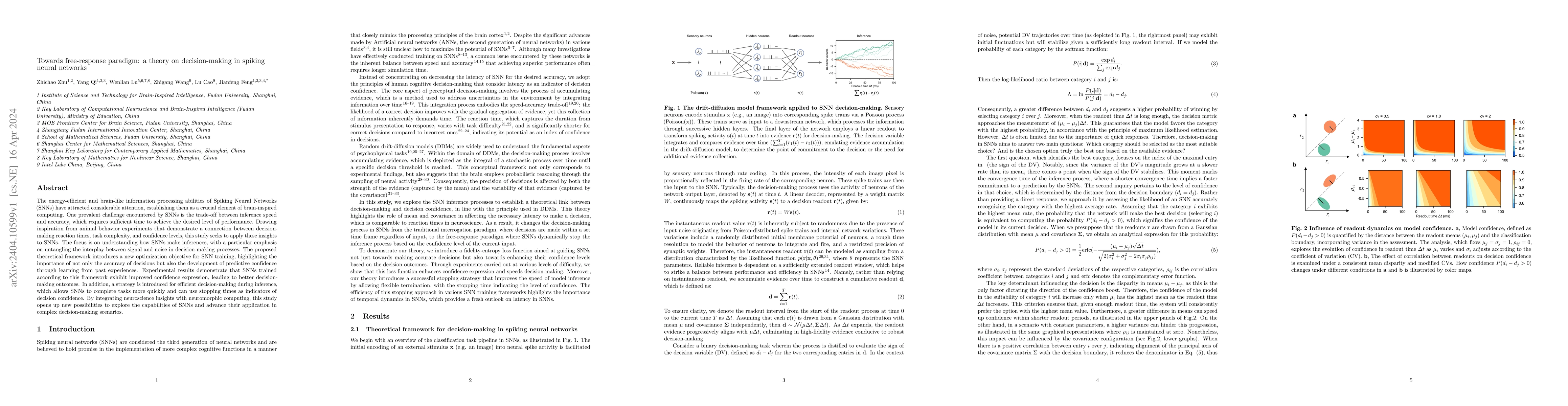 Thumbnail for Towards free-response paradigm: a theory on decision-making in spiking
  neural networks