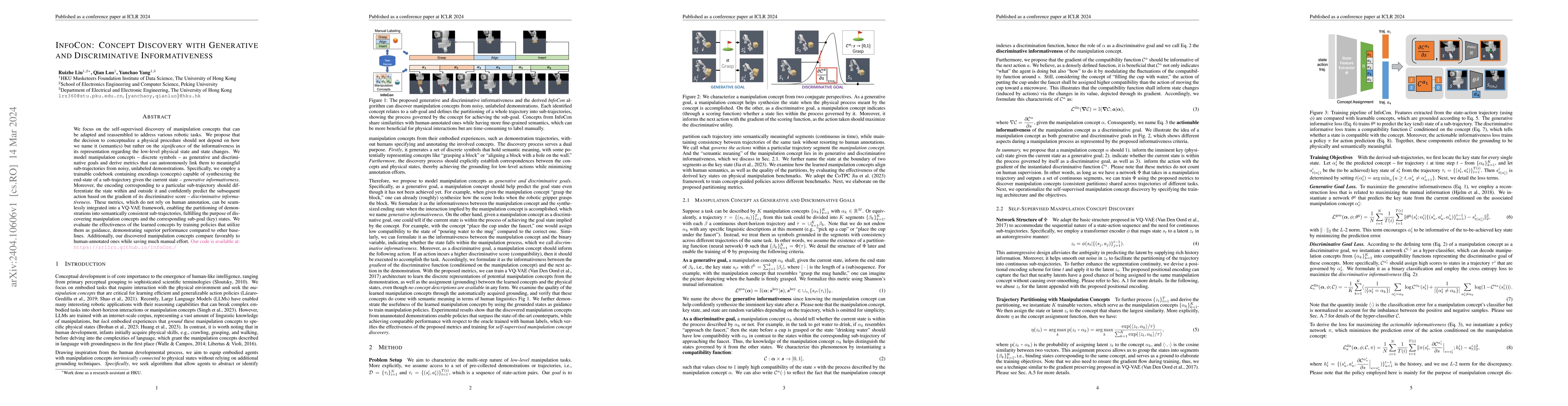 Thumbnail for InfoCon: Concept Discovery with Generative and Discriminative
  Informativeness