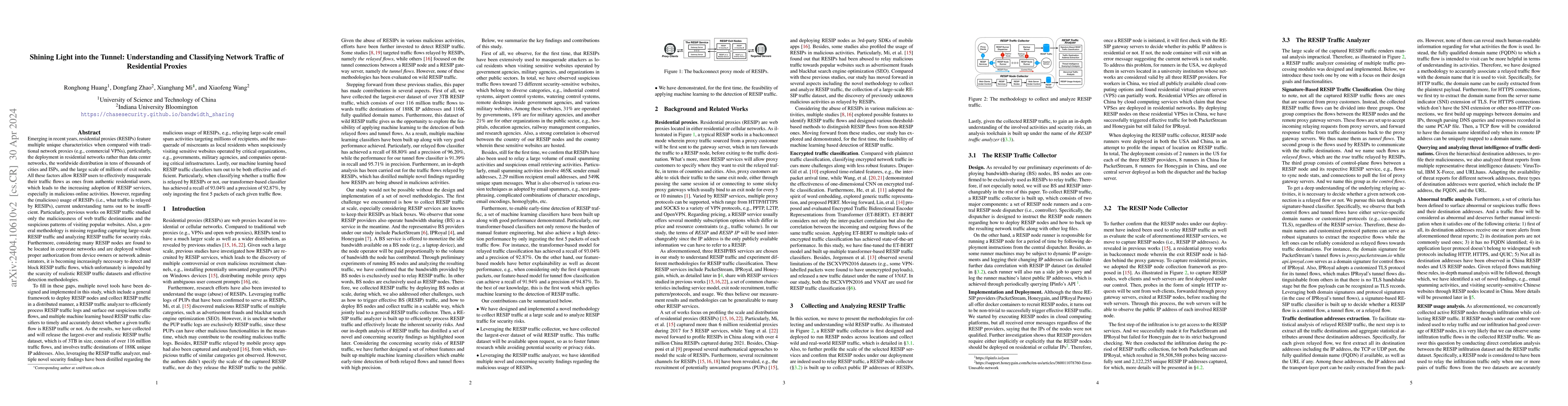 Thumbnail for Shining Light into the Tunnel: Understanding and Classifying Network
  Traffic of Residential Proxies