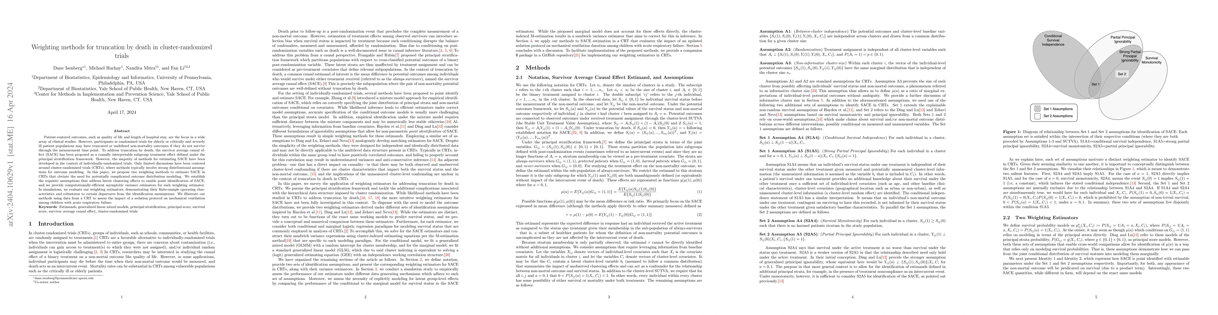 Thumbnail for Weighting methods for truncation by death in cluster-randomized trials