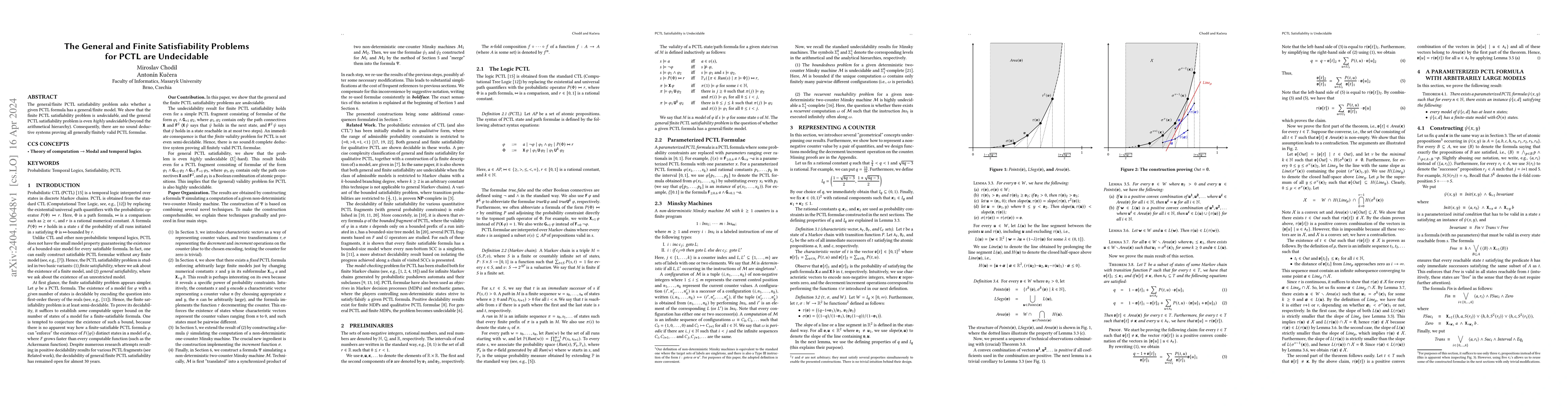 Thumbnail for The General and Finite Satisfiability Problems for PCTL are Undecidable