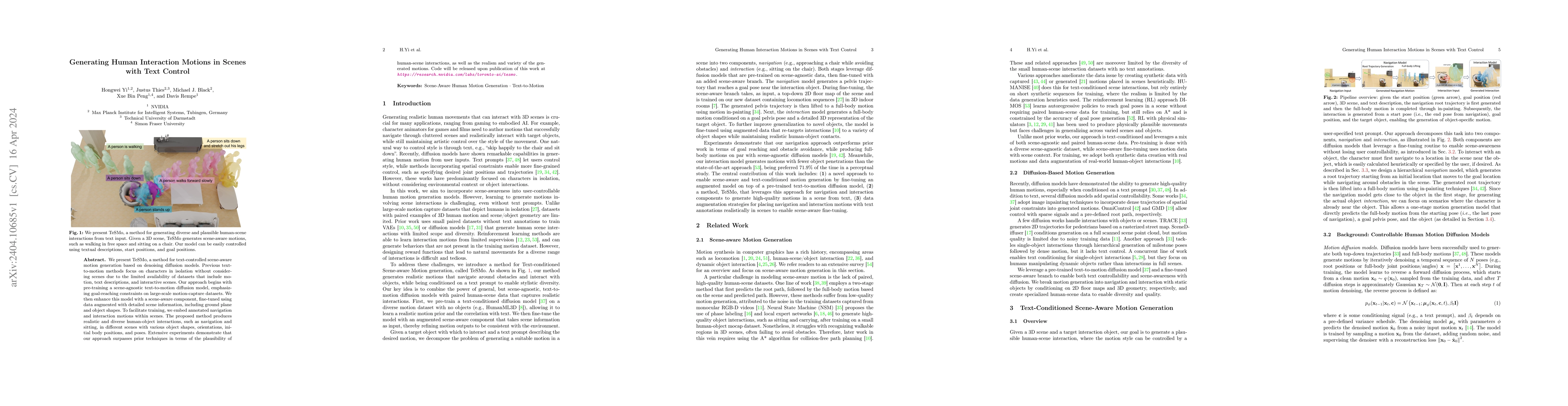 Thumbnail for Generating Human Interaction Motions in Scenes with Text Control