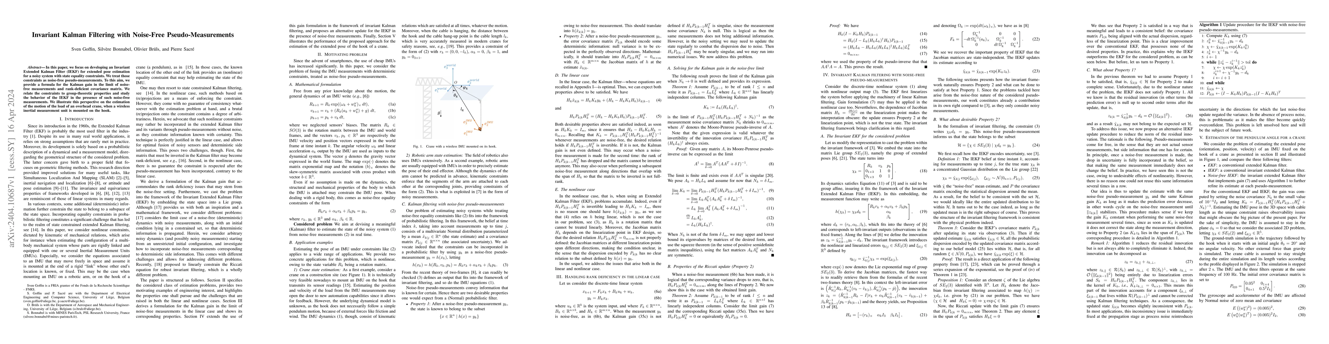 Thumbnail for Invariant Kalman Filtering with Noise-Free Pseudo-Measurements