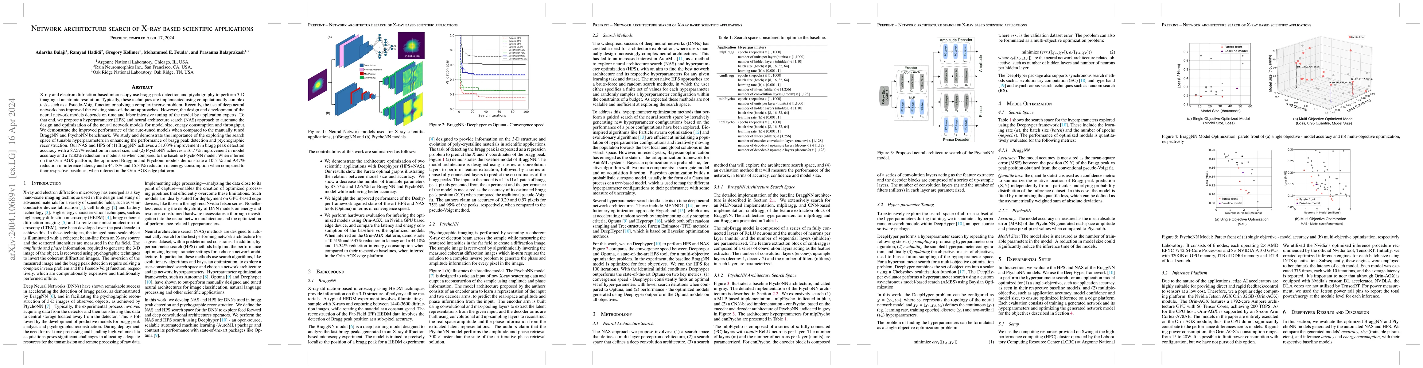 Thumbnail for Network architecture search of X-ray based scientific applications