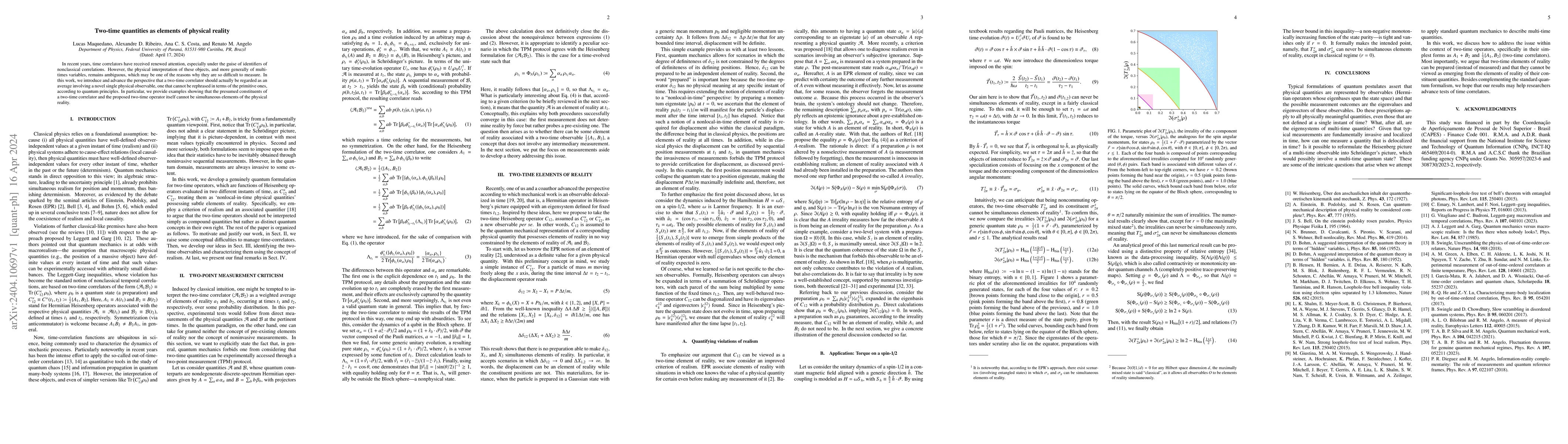 Thumbnail for Two-time quantities as elements of physical reality
