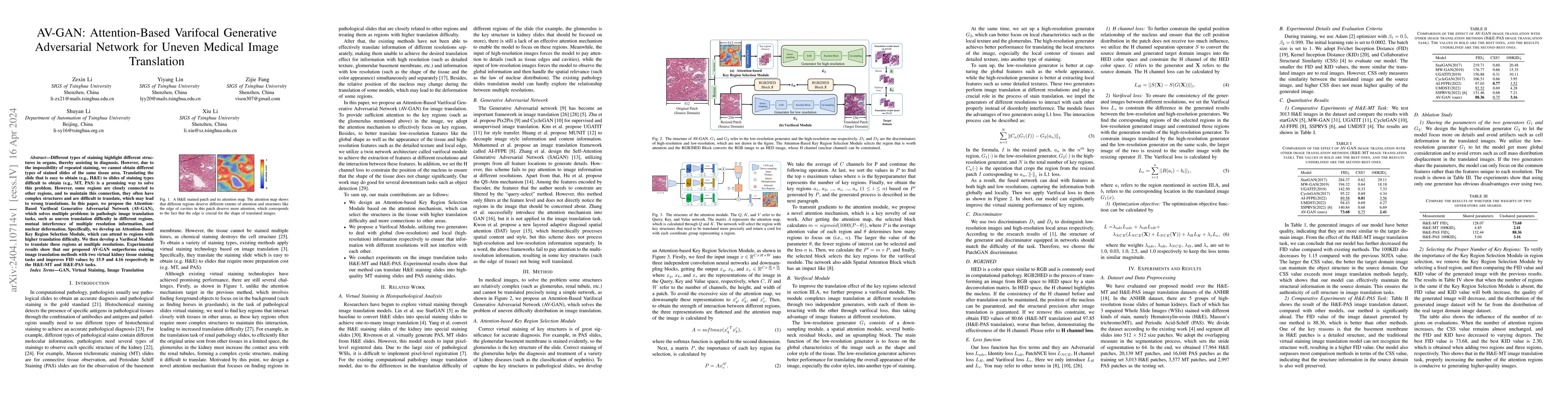 Thumbnail for AV-GAN: Attention-Based Varifocal Generative Adversarial Network for
  Uneven Medical Image Translation