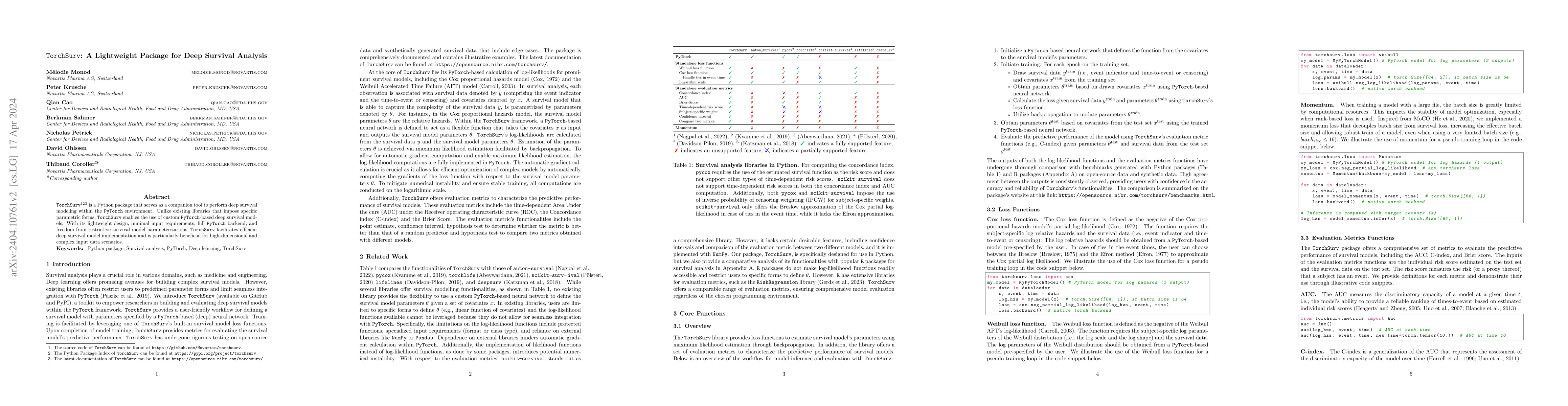 Thumbnail for TorchSurv: A Lightweight Package for Deep Survival Analysis