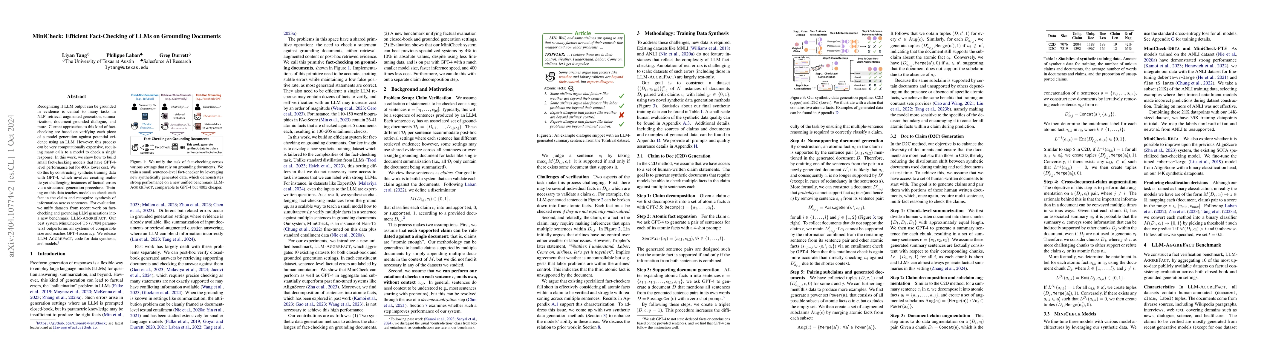 Thumbnail for MiniCheck: Efficient Fact-Checking of LLMs on Grounding Documents