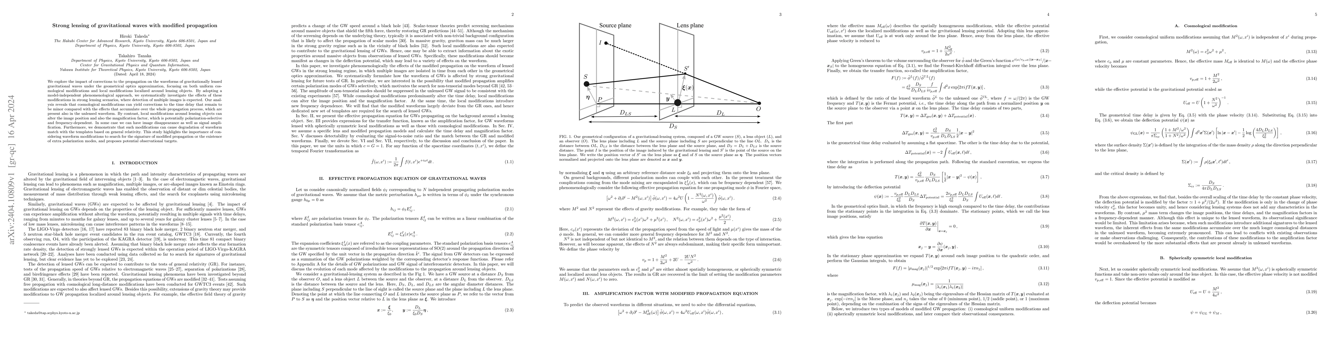 Thumbnail for Strong lensing of gravitational waves with modified propagation