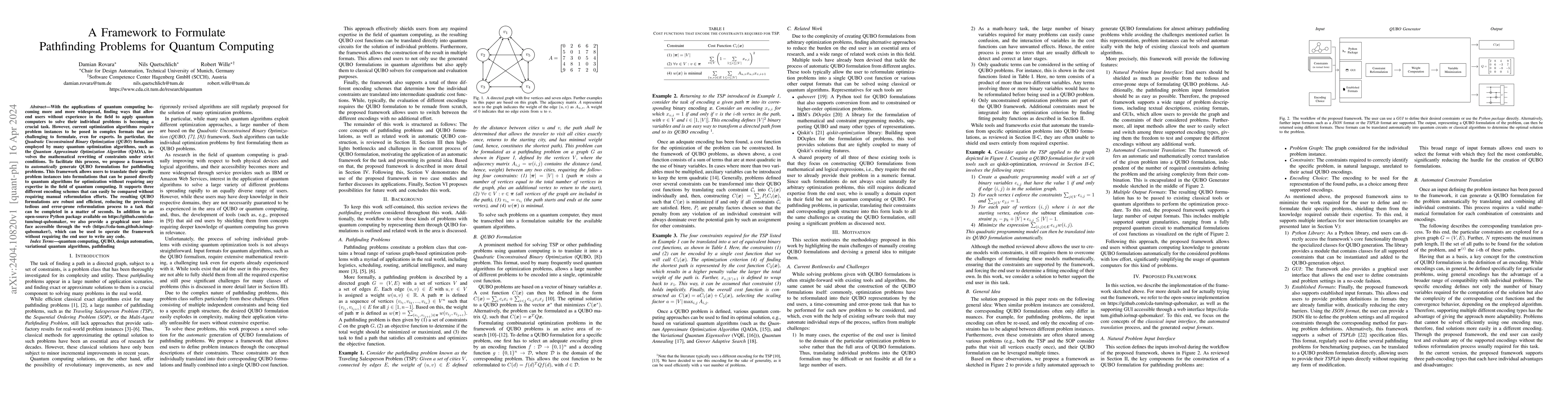 Thumbnail for A Framework to Formulate Pathfinding Problems for Quantum Computing