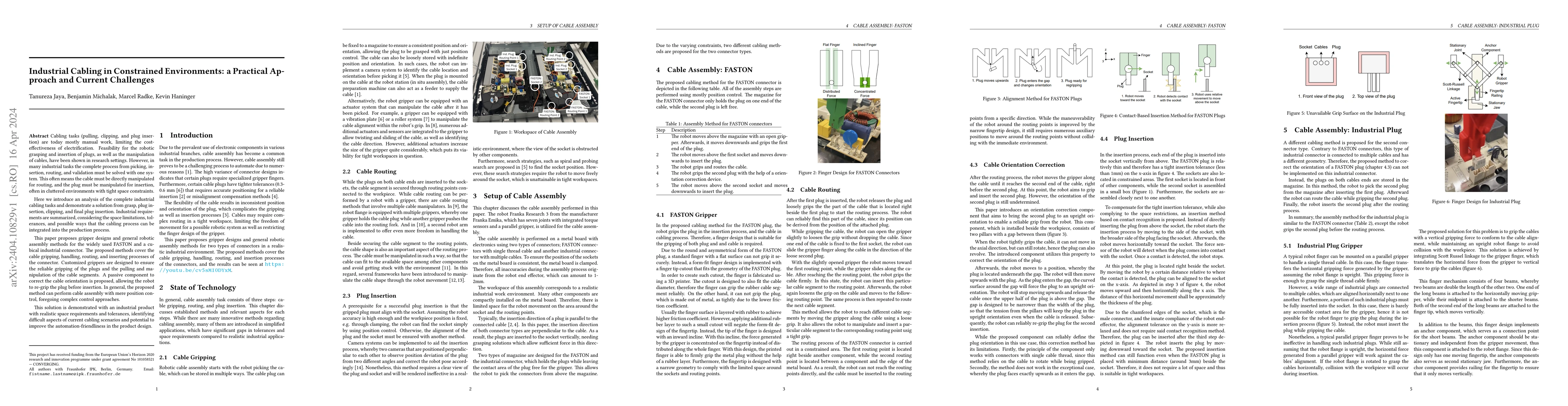 Thumbnail for Industrial Cabling in Constrained Environments: a Practical Approach and
  Current Challenges