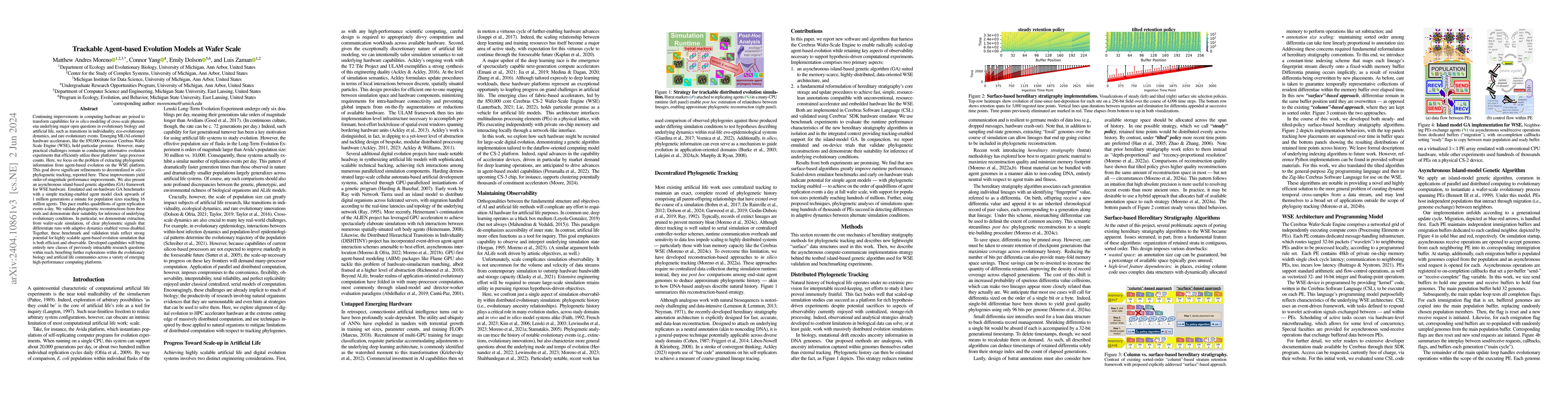 Thumbnail for Trackable Agent-based Evolution Models at Wafer Scale