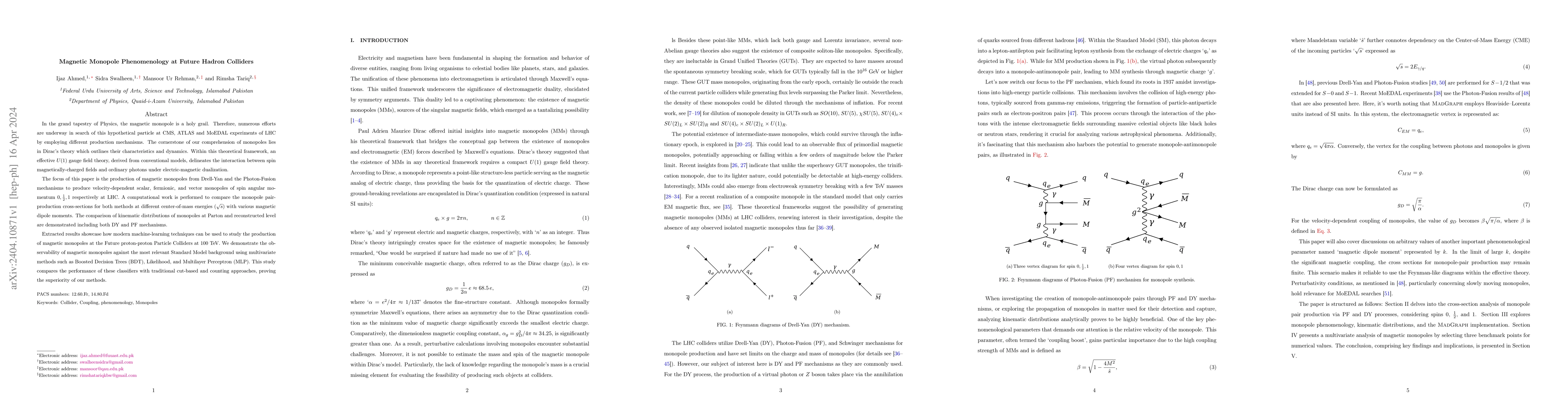 Thumbnail for Magnetic Monopole Phenomenology at Future Hadron Colliders
