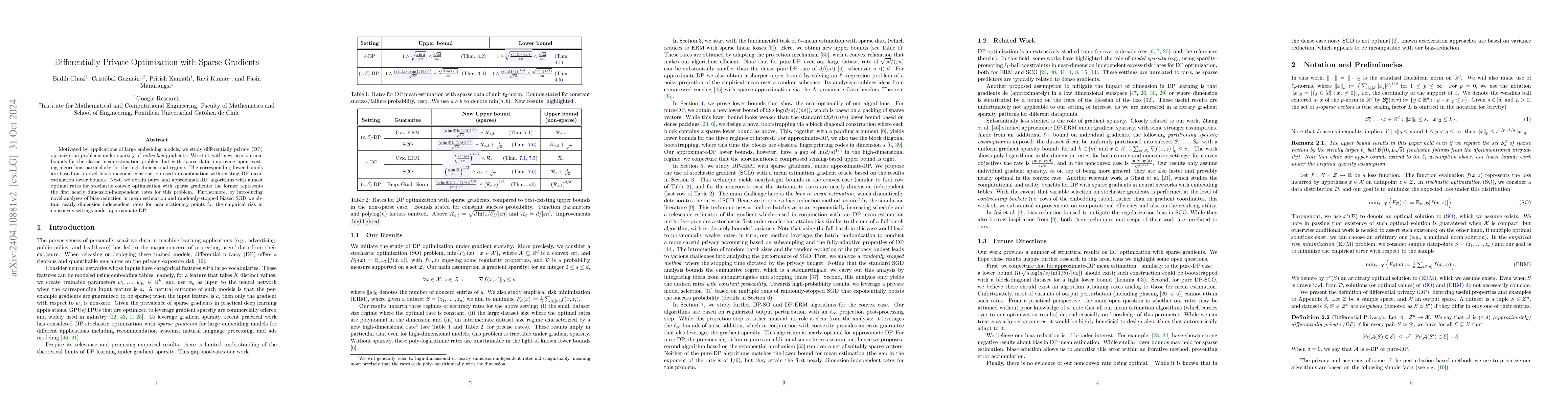 Thumbnail for Differentially Private Optimization with Sparse Gradients