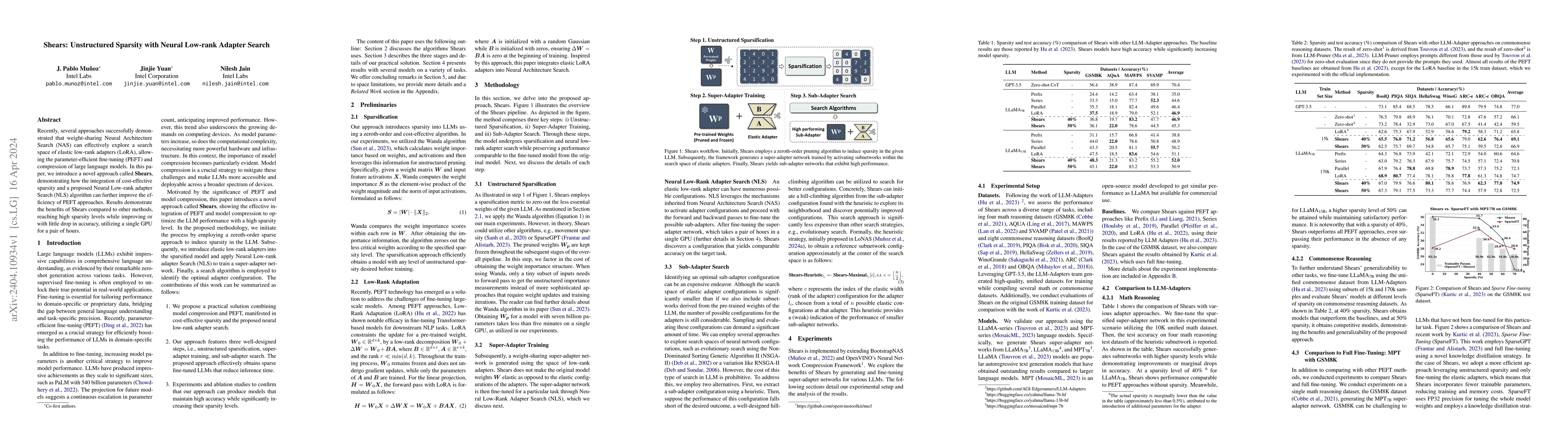 Thumbnail for Shears: Unstructured Sparsity with Neural Low-rank Adapter Search
