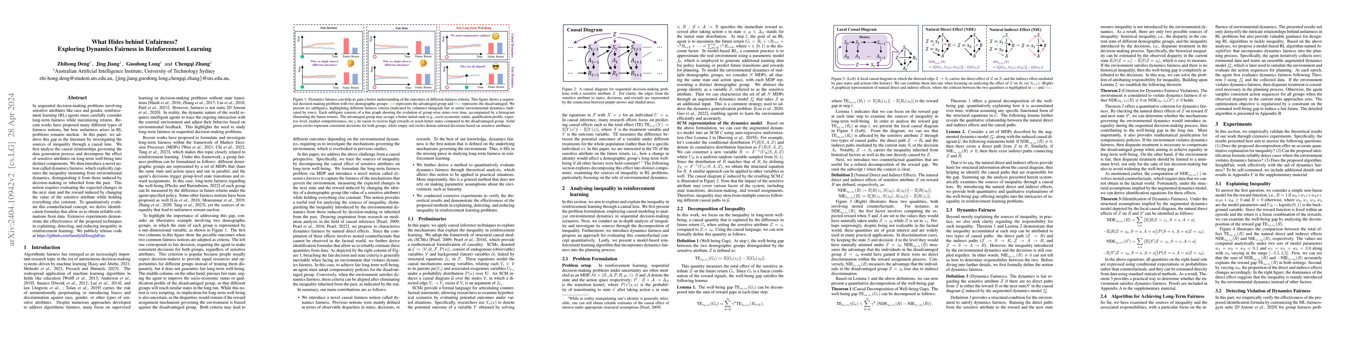 Thumbnail for What Hides behind Unfairness? Exploring Dynamics Fairness in
  Reinforcement Learning