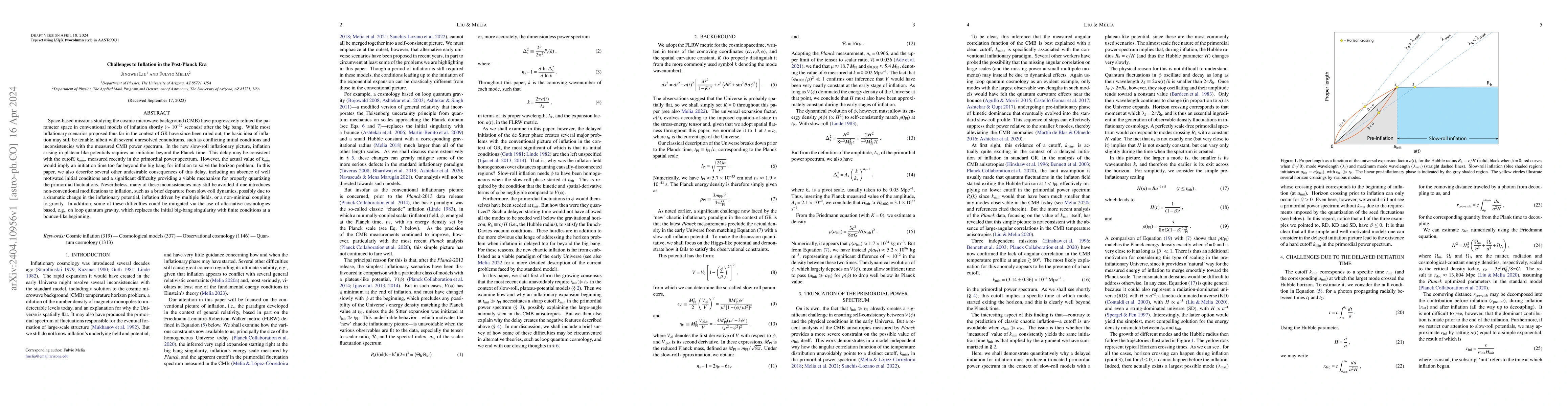 Thumbnail for Challenges to Inflation in the Post-Planck Era