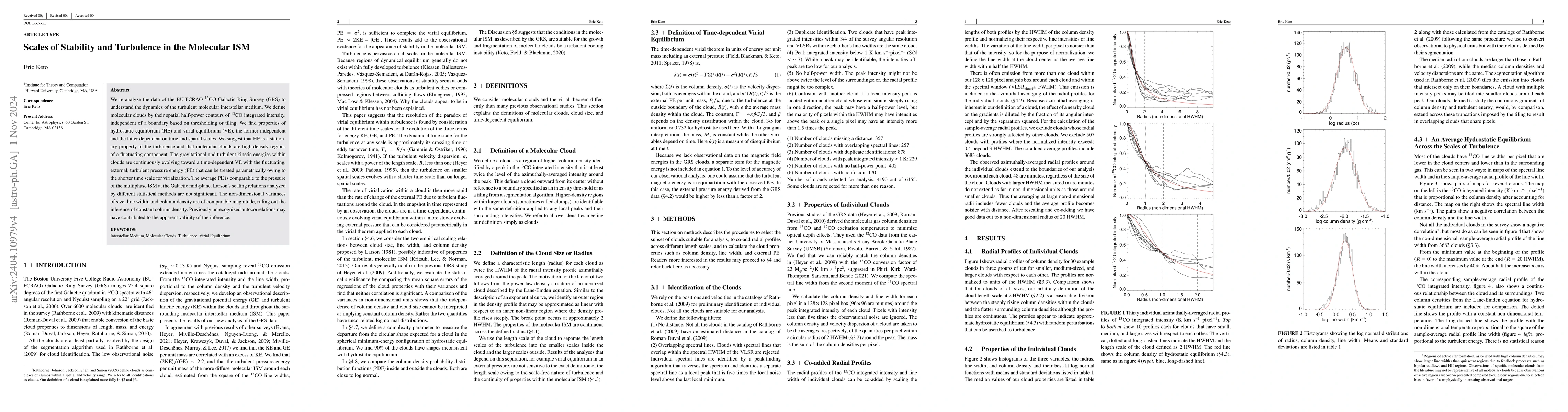 Thumbnail for Scales of Stability and Turbulence in the Molecular ISM