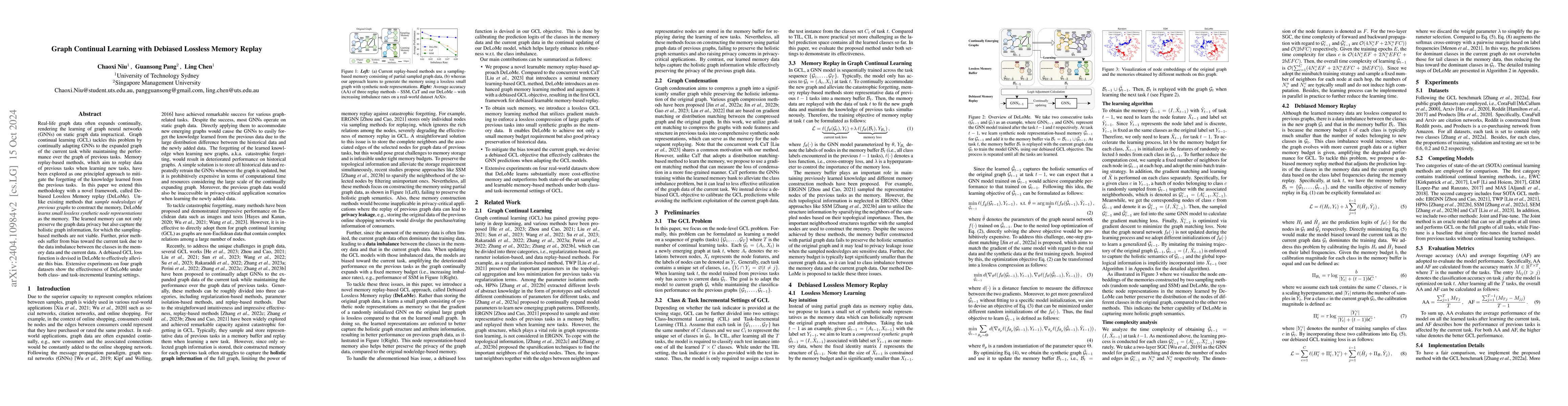 Thumbnail for Graph Continual Learning with Debiased Lossless Memory Replay