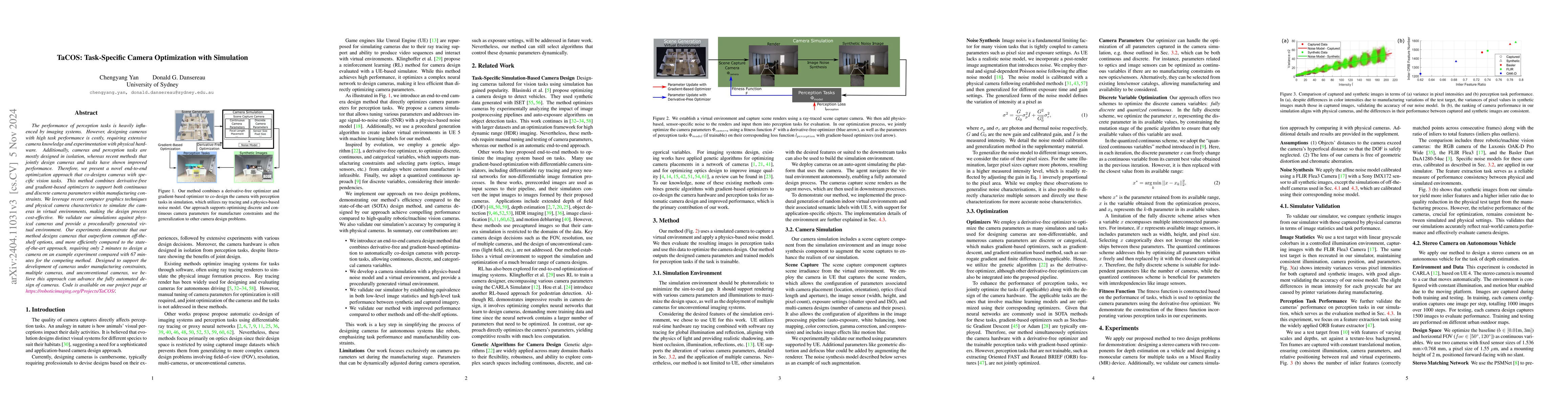 Thumbnail for TaCOS: Task-Specific Camera Optimization with Simulation