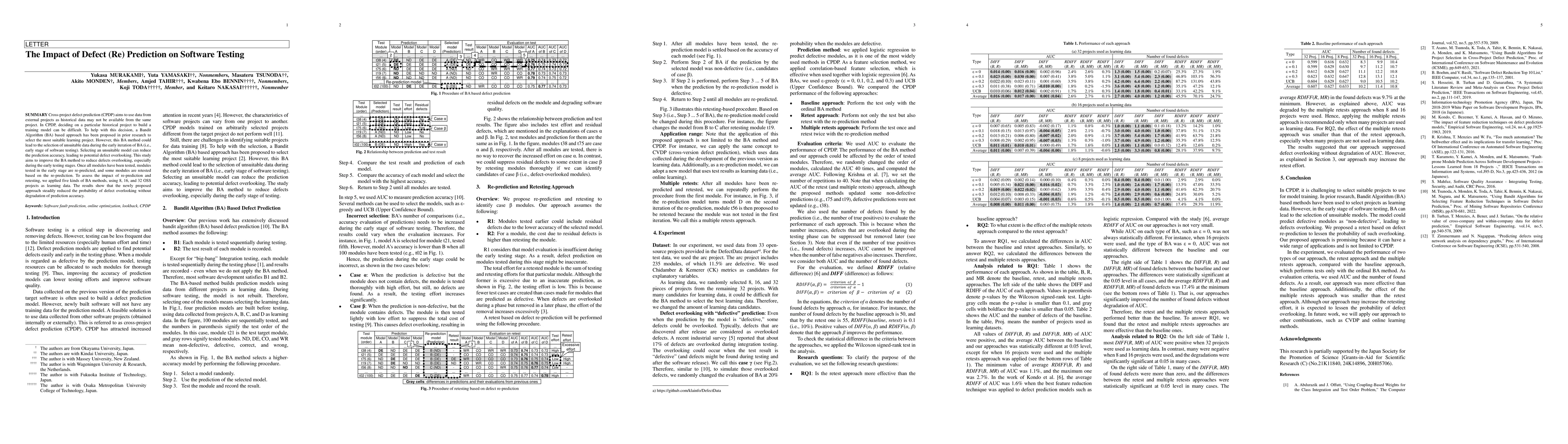 Thumbnail for The Effect of Defect (Re) Prediction on Software Testing