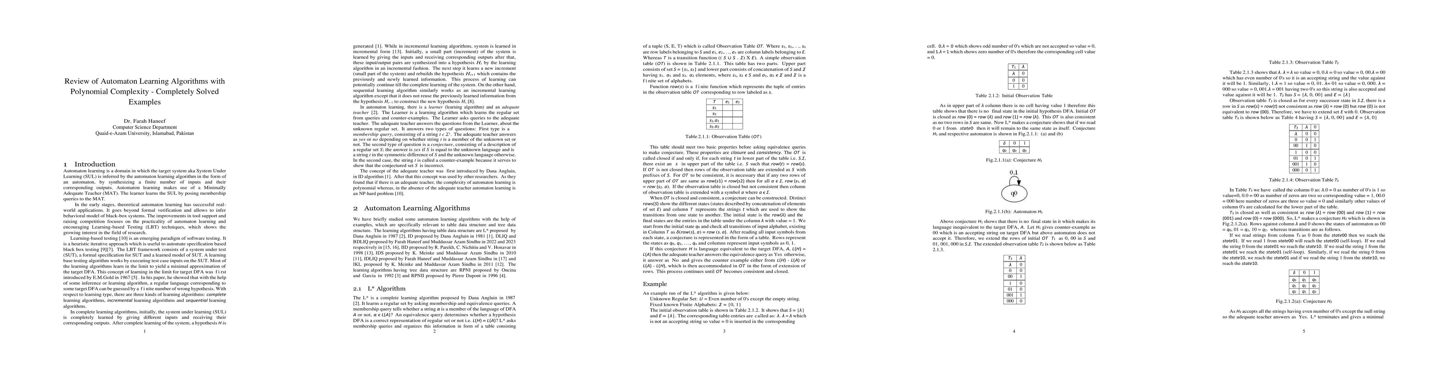 Thumbnail for Review of Automaton Learning Algorithms with Polynomial Complexity --
  Completely Solved Examples