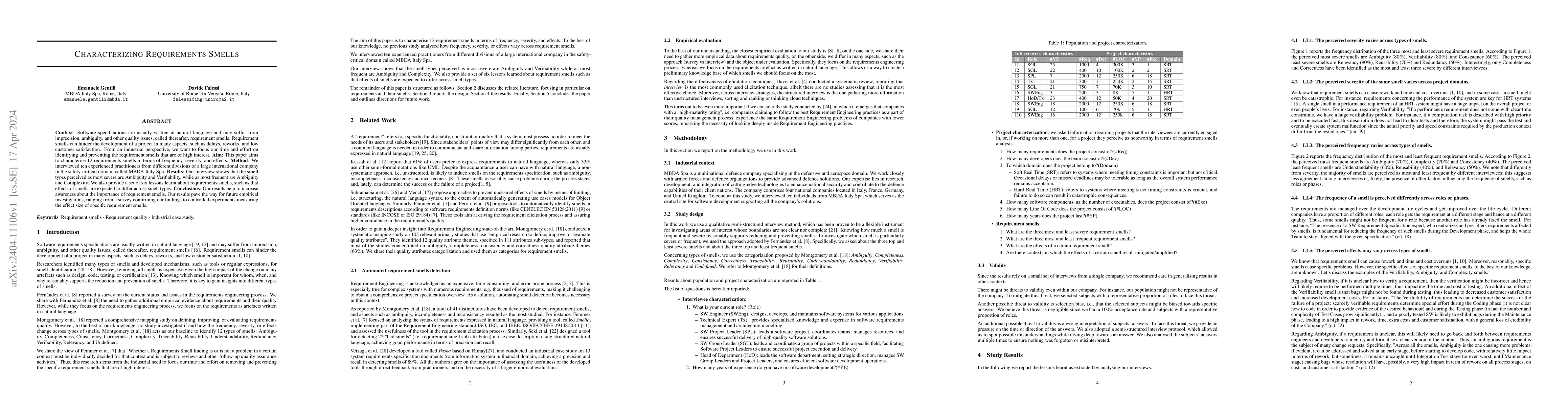 Thumbnail for Characterizing Requirements Smells