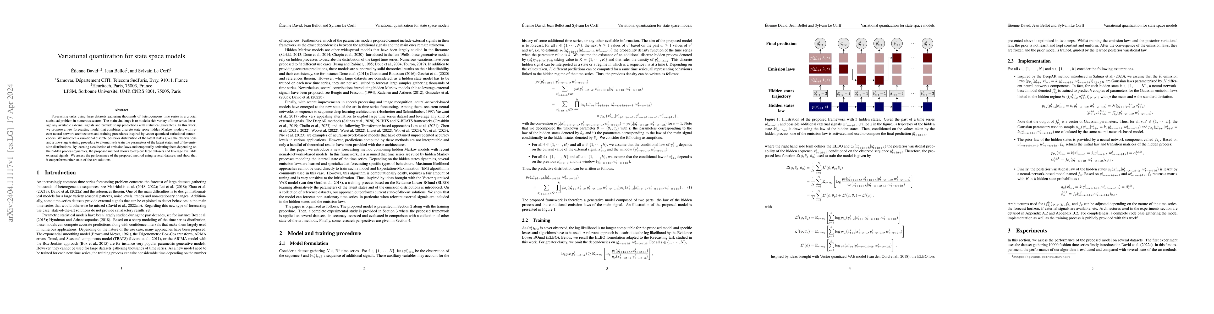 Thumbnail for Variational quantization for state space models