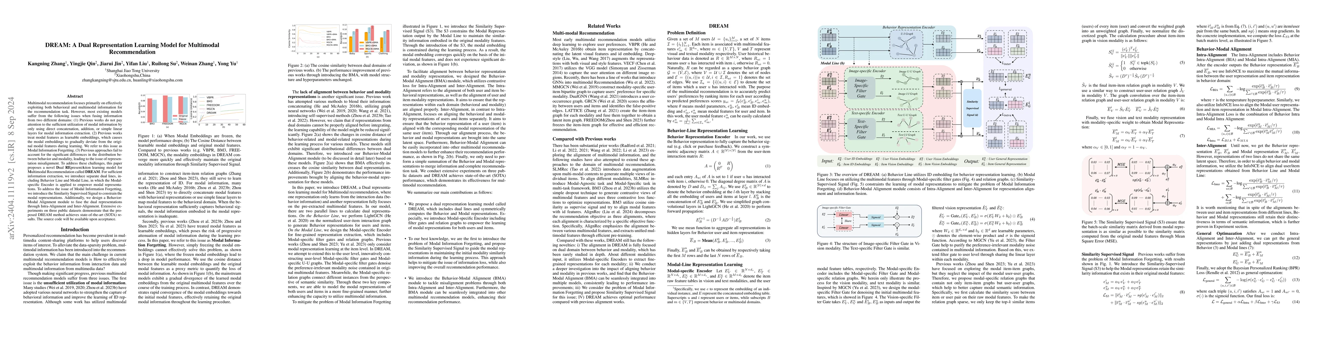 Thumbnail for DRepMRec: A Dual Representation Learning Framework for Multimodal
  Recommendation