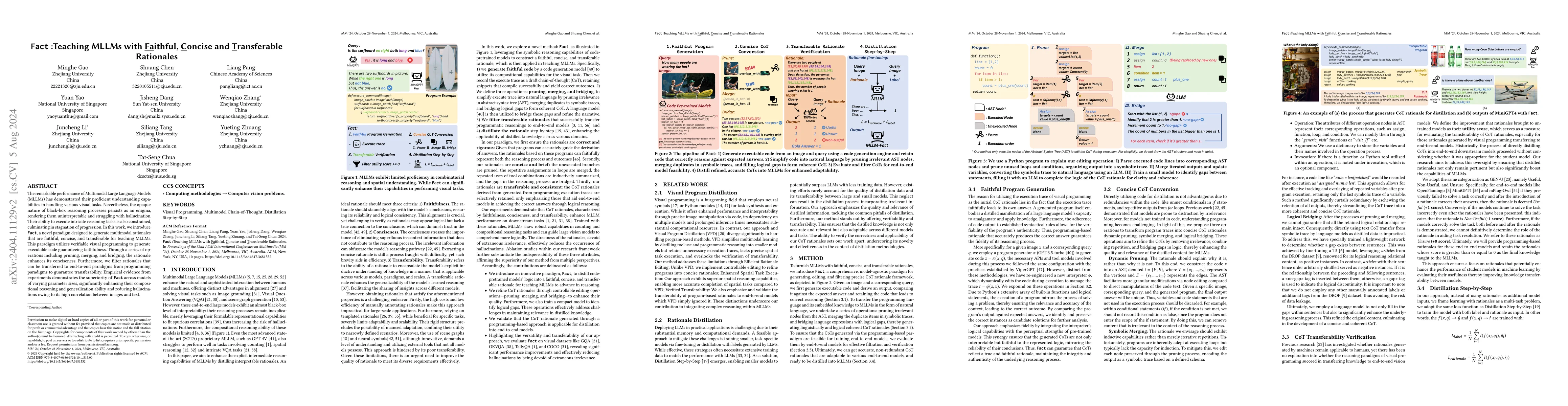 Thumbnail for Fact :Teaching MLLMs with Faithful, Concise and Transferable Rationales