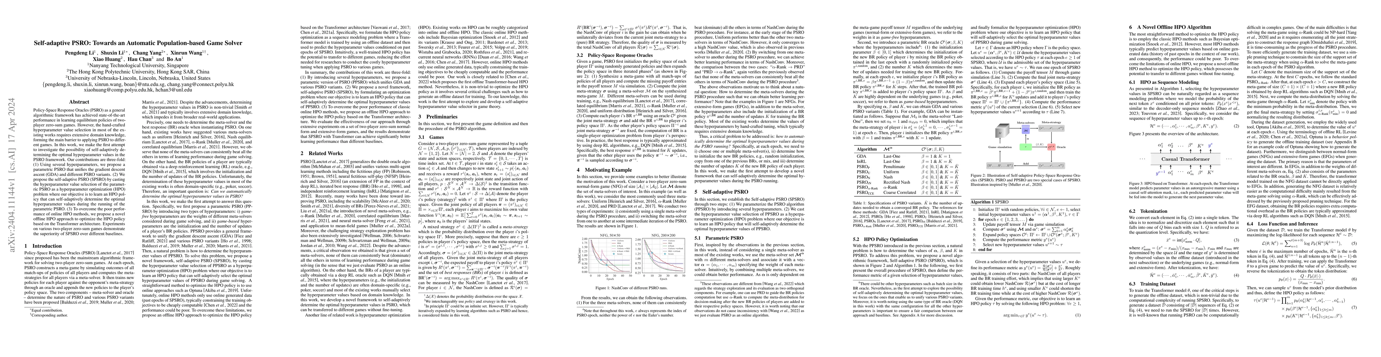 Thumbnail for Self-adaptive PSRO: Towards an Automatic Population-based Game Solver