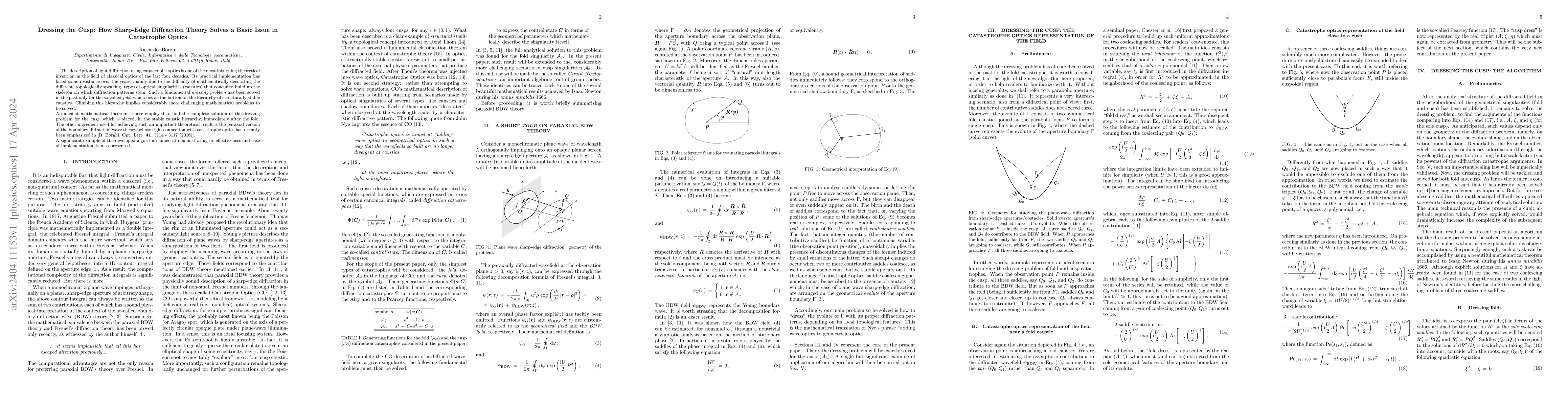 Thumbnail for Dressing the Cusp: How Sharp-Edge Diffraction Theory Solves a Basic
  Issue in Catastrophe Optics