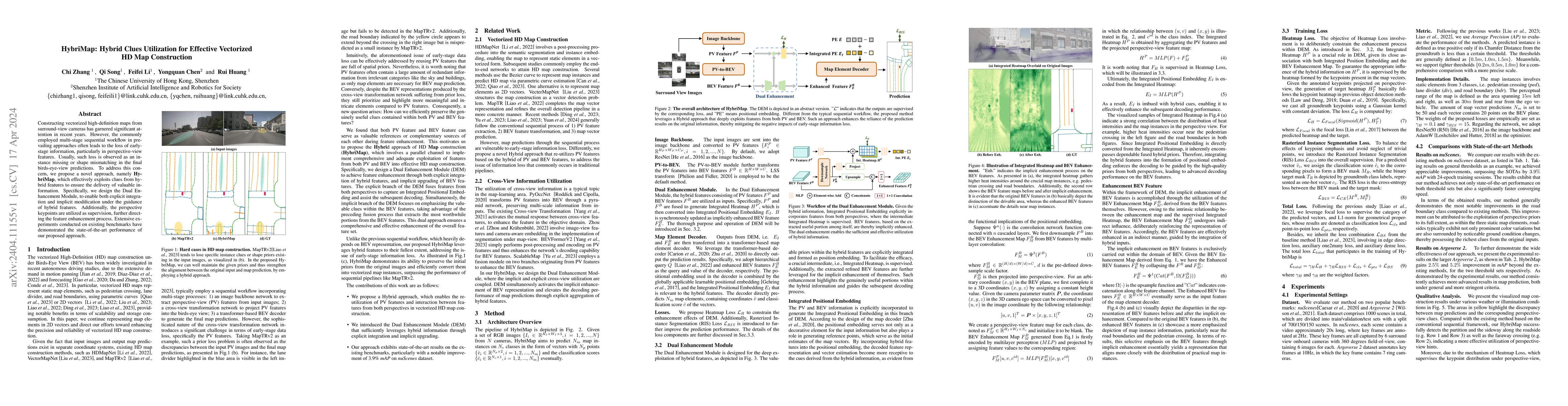 Thumbnail for HybriMap: Hybrid Clues Utilization for Effective Vectorized HD Map
  Construction