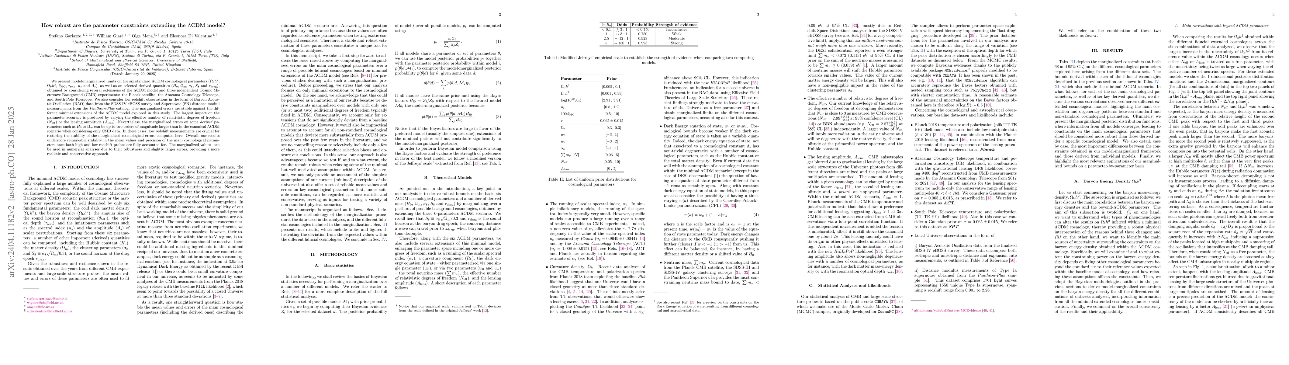 Thumbnail for How robust are the parameter constraints extending the $\Lambda$CDM
  model?