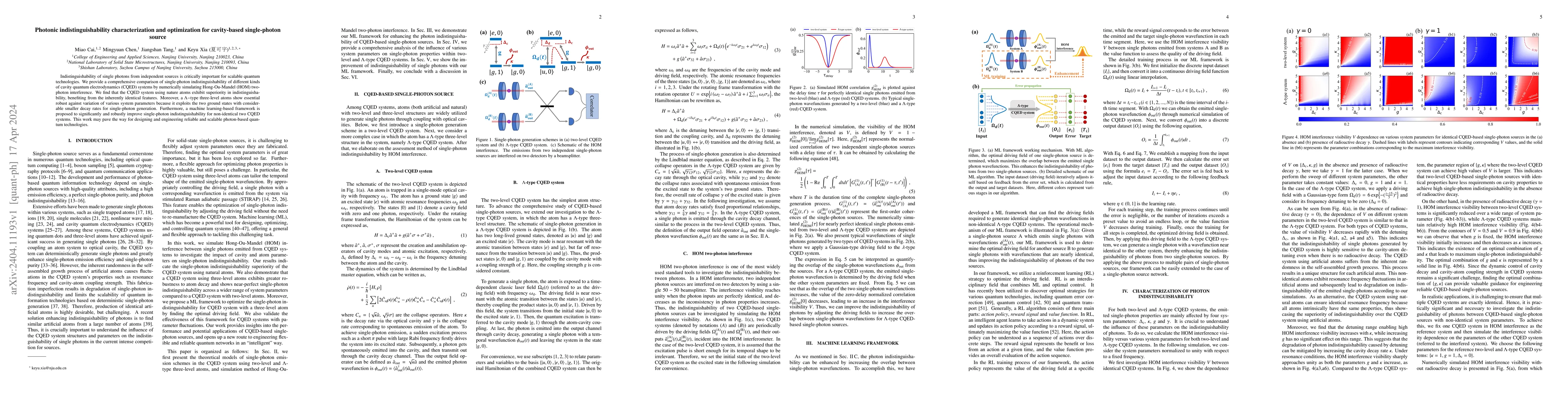 Thumbnail for Photonic indistinguishability characterization and optimization for
  cavity-based single-photon source