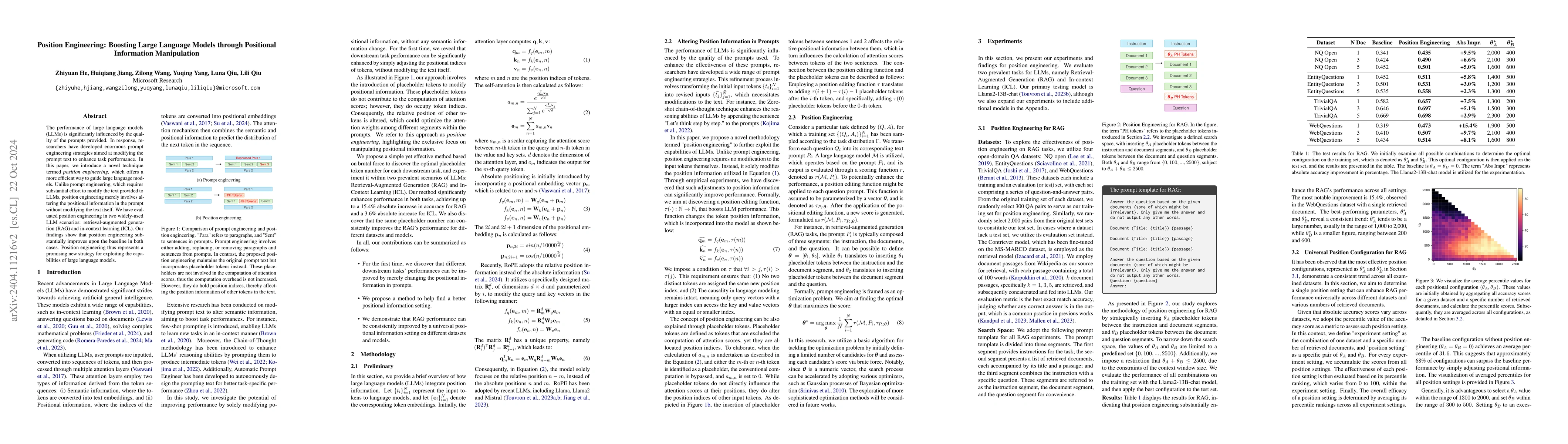 Thumbnail for Position Engineering: Boosting Large Language Models through Positional
  Information Manipulation