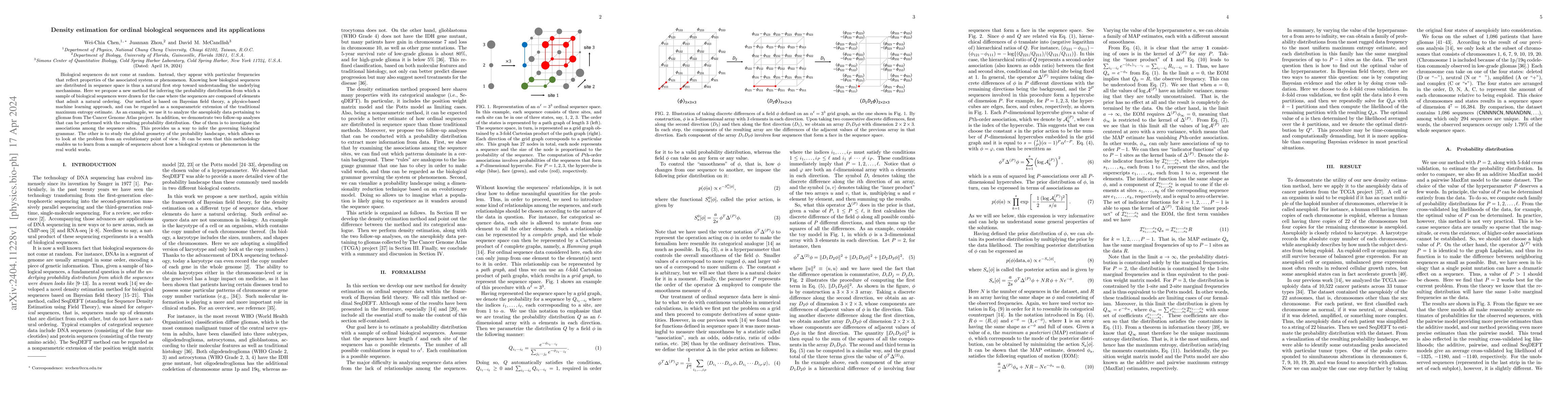 Thumbnail for Density estimation for ordinal biological sequences and its applications