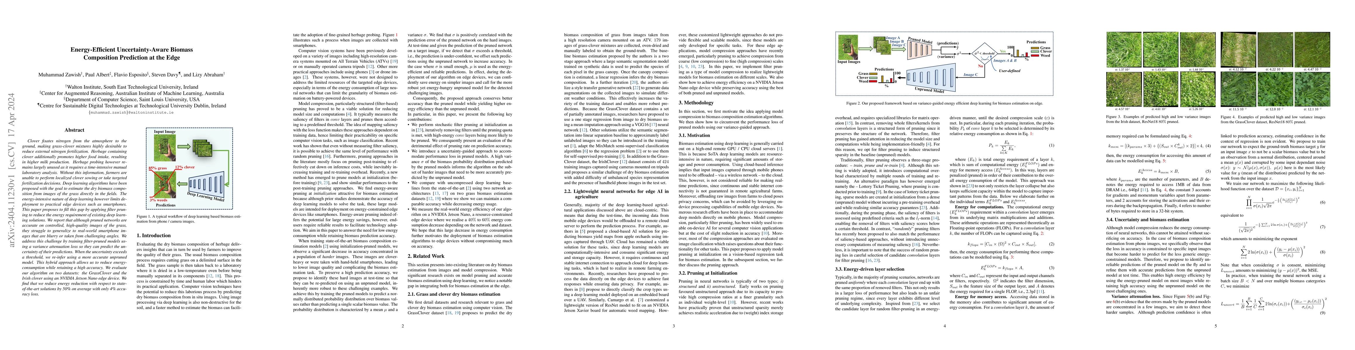 Thumbnail for Energy-Efficient Uncertainty-Aware Biomass Composition Prediction at the
  Edge