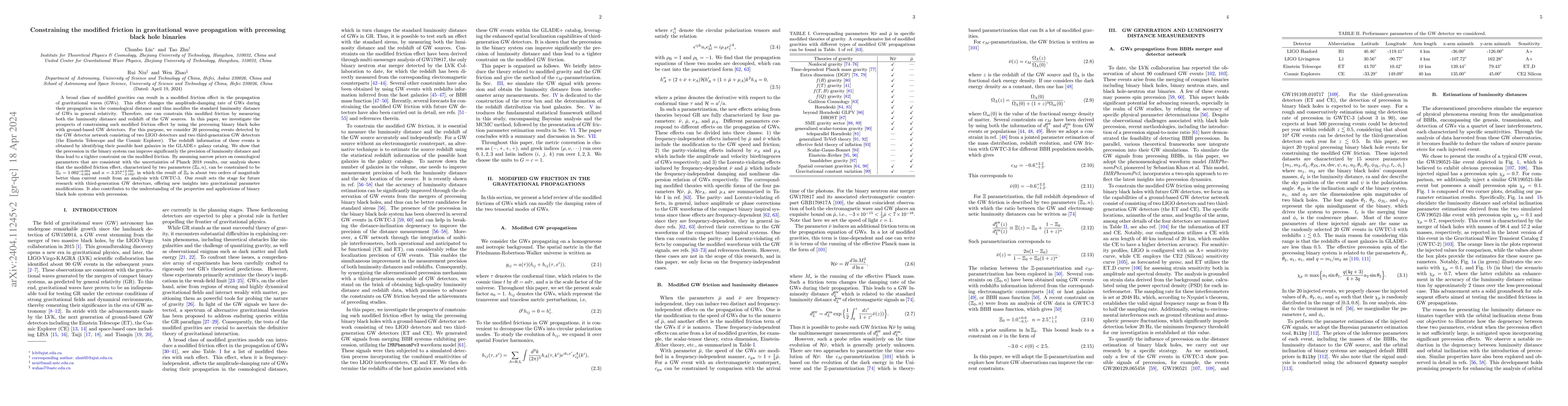 Thumbnail for Constraining the Modified Friction in Gravitational Wave Propagation
  with Precessing Black Hole Binaries