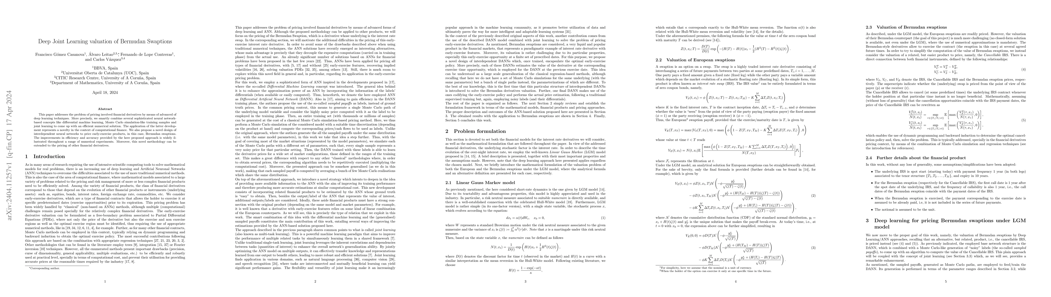 Thumbnail for Deep Joint Learning valuation of Bermudan Swaptions