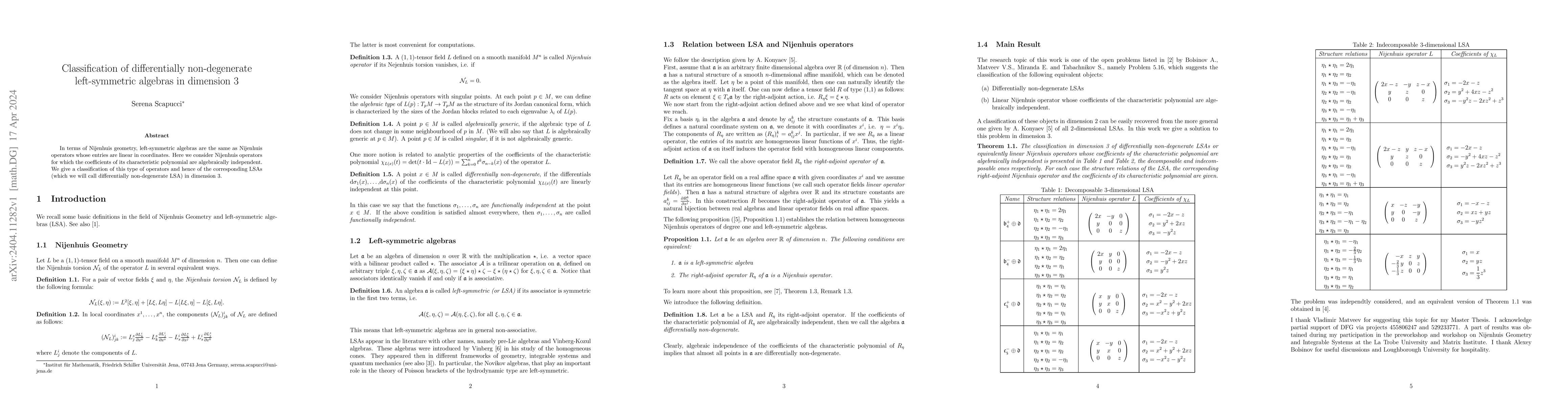 Thumbnail for Classification of differentially non-degenerate left-symmetric algebras
  in dimension 3