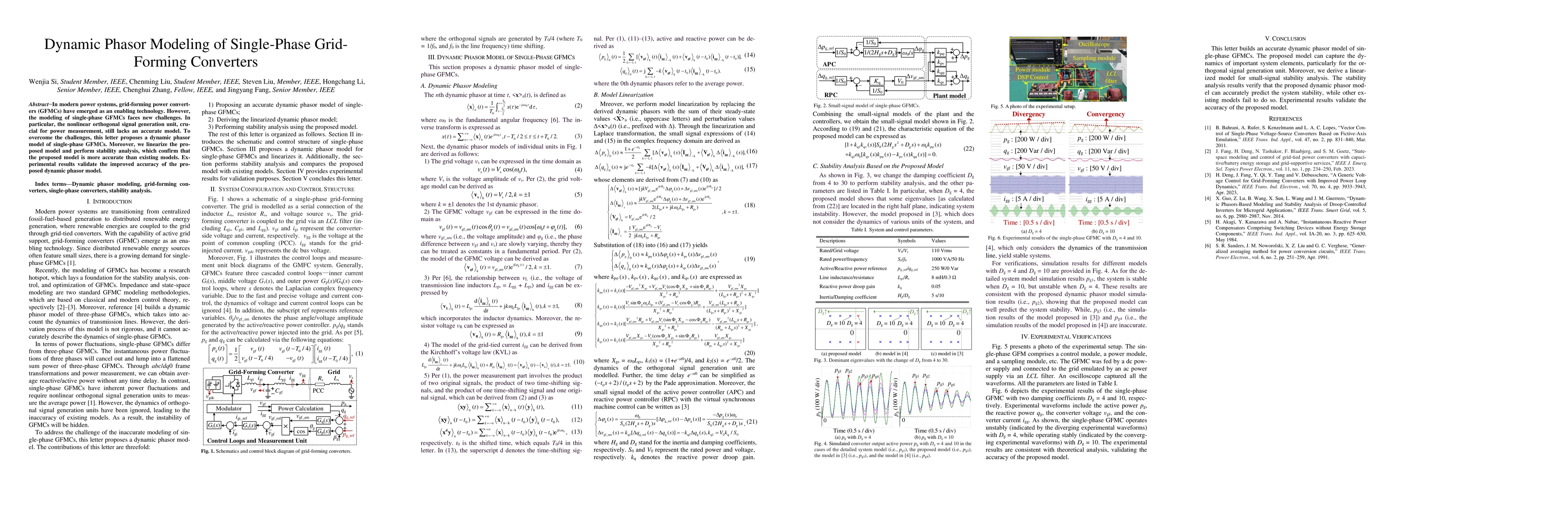 Thumbnail for Dynamic Phasor Modeling of Single-Phase Grid-Forming Converters