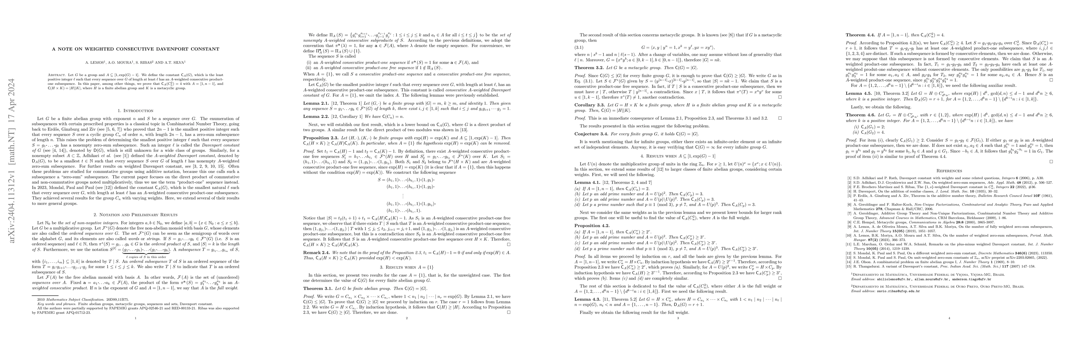 Thumbnail for A note on weighted consecutive Davenport constant