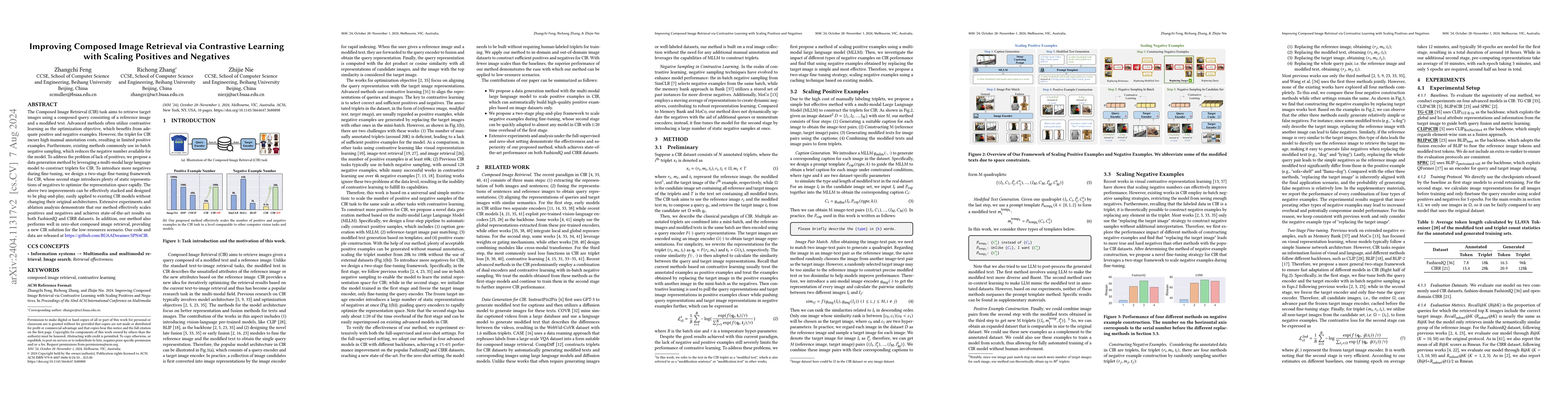 Thumbnail for Improving Composed Image Retrieval via Contrastive Learning with Scaling
  Positives and Negatives