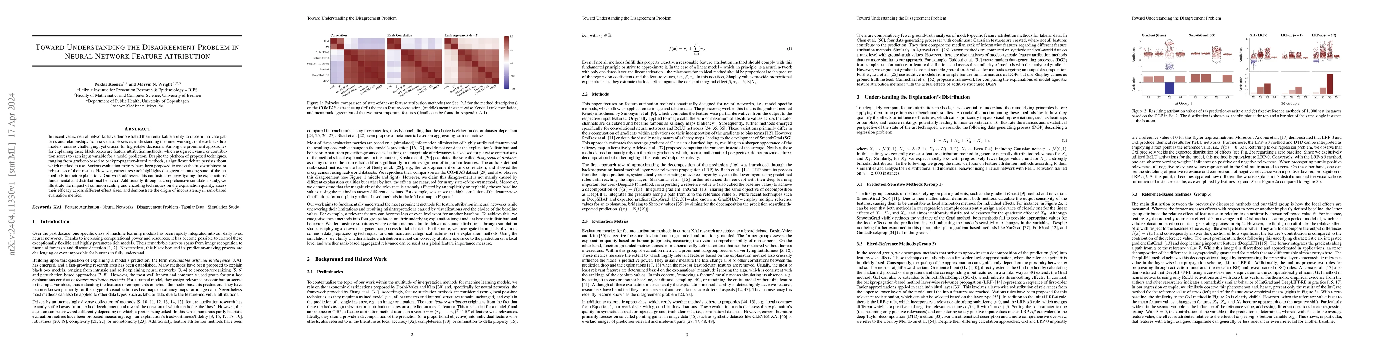 Thumbnail for Toward Understanding the Disagreement Problem in Neural Network Feature
  Attribution