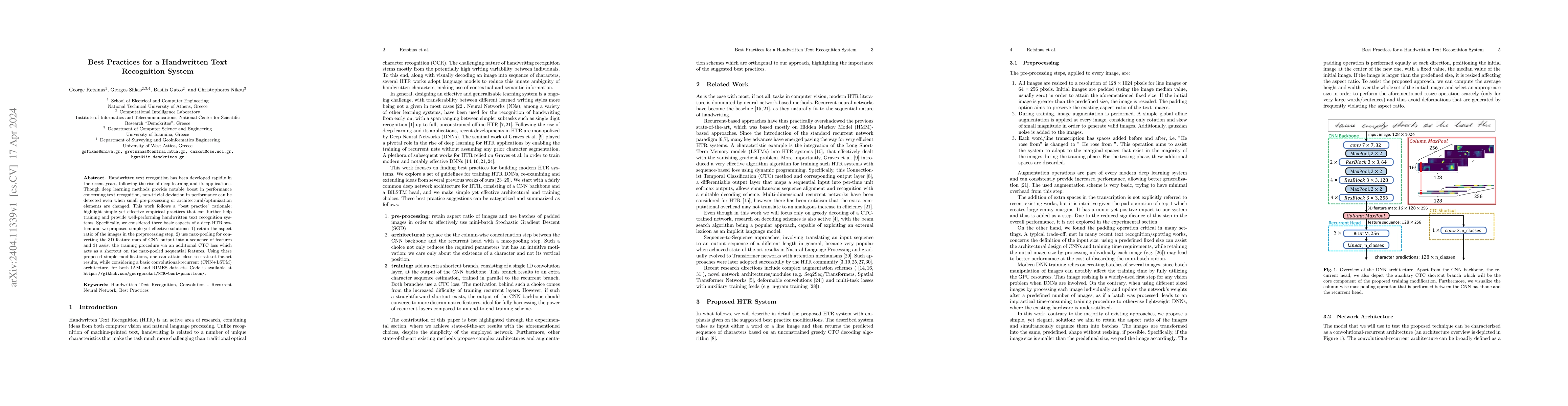 Thumbnail for Best Practices for a Handwritten Text Recognition System