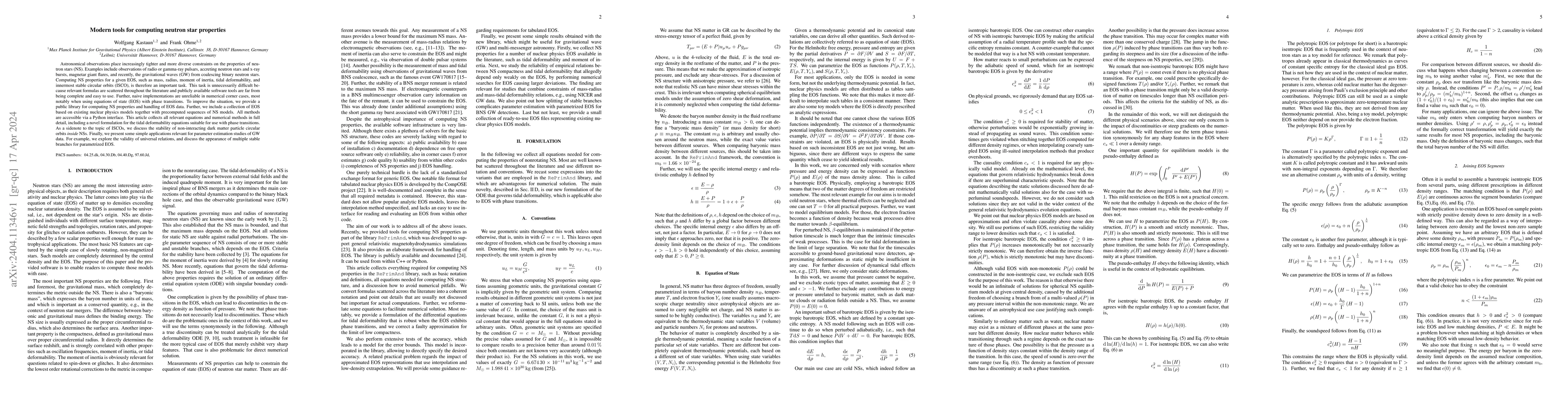 Thumbnail for Modern tools for computing neutron star properties