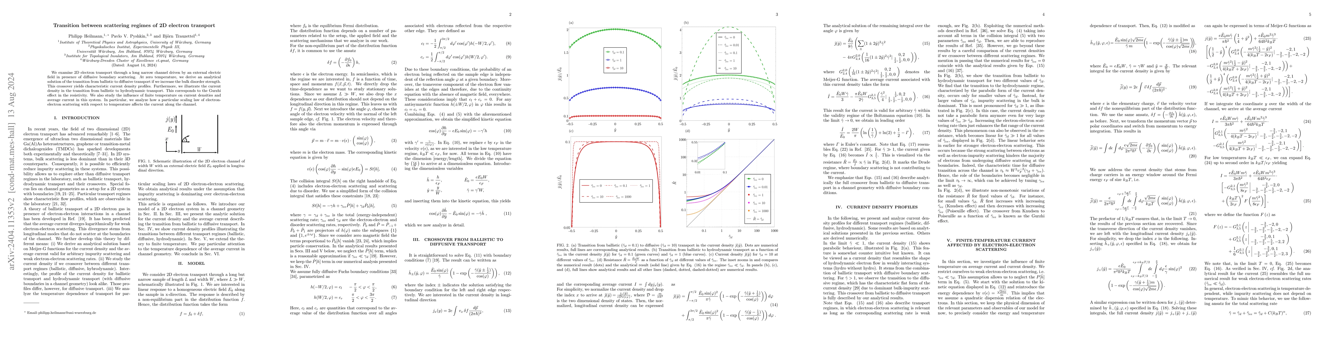 Thumbnail for Transition between scattering regimes of 2D electron transport