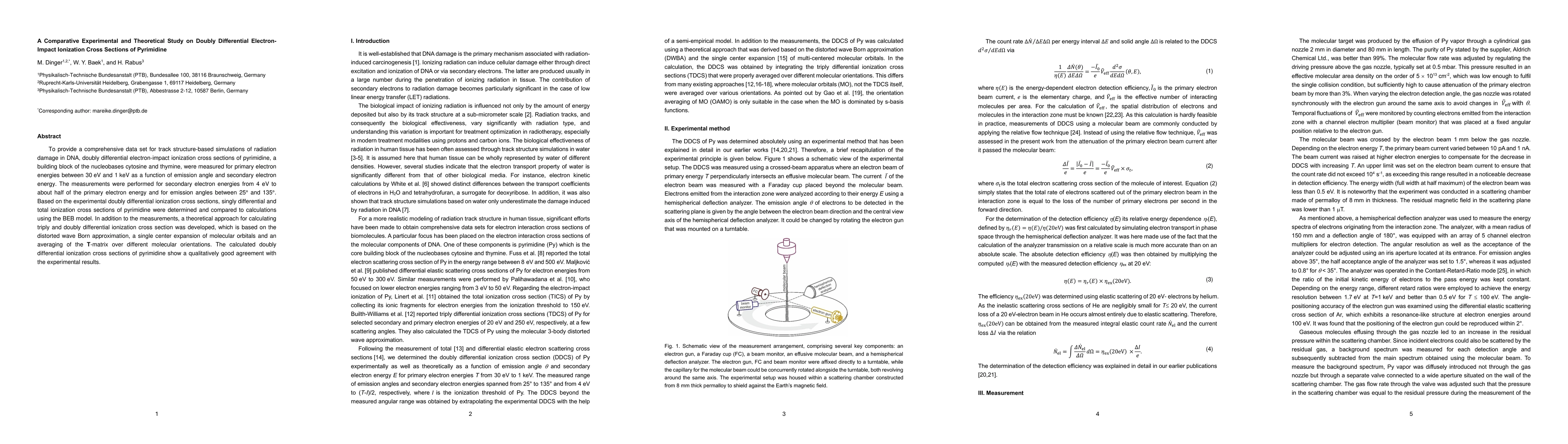 Thumbnail for A Comparative Experimental and Theoretical Study on Doubly Differential
  Electron-Impact Ionization Cross Sections of Pyrimidine