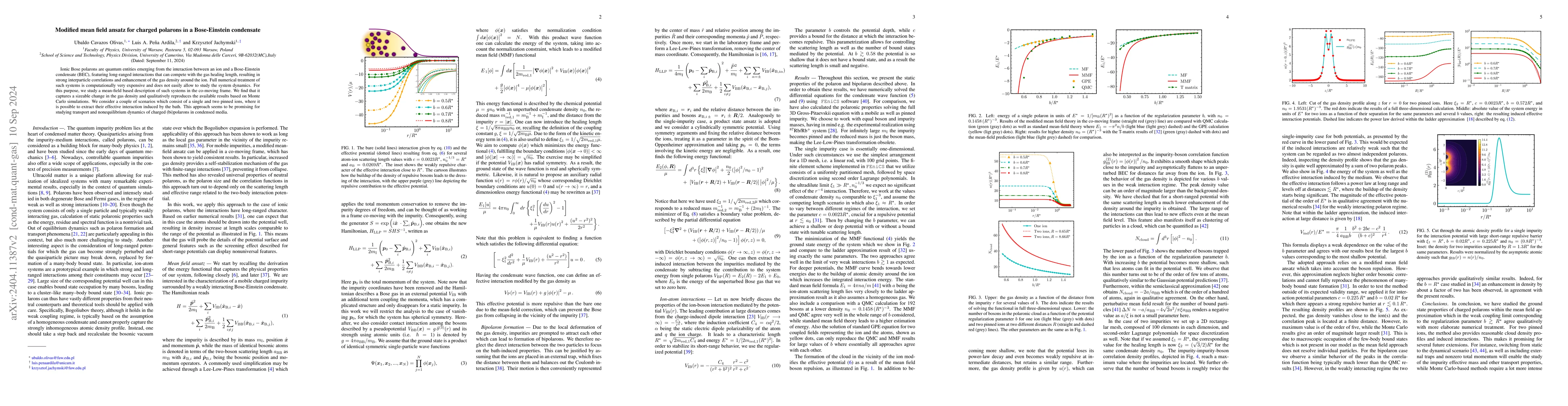 Thumbnail for Modified mean field ansatz for charged polarons in a Bose-Einstein
  condensate